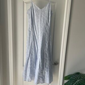 Gap Light Blue Eyelet Maxi Dress